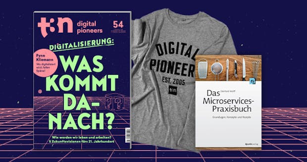t3n Abo und das dpunkt-Fachbuch „Das Microservices-Praxisbuch“ gratis dazu