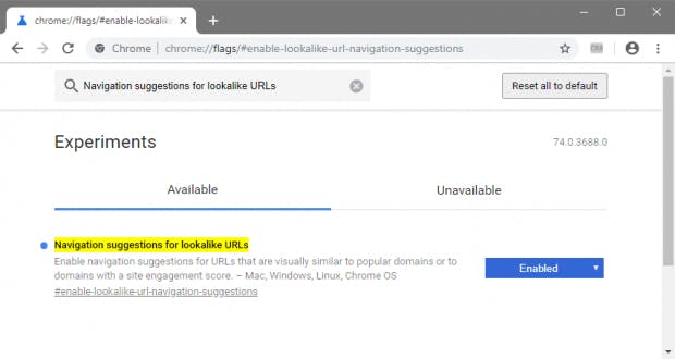 Das Feature lässt sich in den Flag-Einstellungen von Google Chrome Canary 70 aktivieren. (Screenshot: Google Chrome / ZDnet)