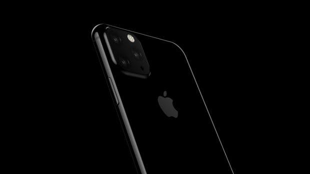 Das iPhone XI Max soll mit Triple-Kamera ausgestattet sein. (Renderbild: <a href="https://www.digit.in/mobile-phones/exclusive-first-look-at-2019-iphone-xi-renders-45655.html">Onleaks</a>)