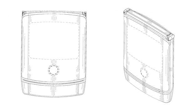 Motorola Foldable Patentskizze. (Bild: via engadget)