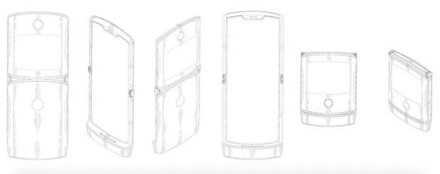 Motorola Foldable Patentskizze. (Bild: via engadget)