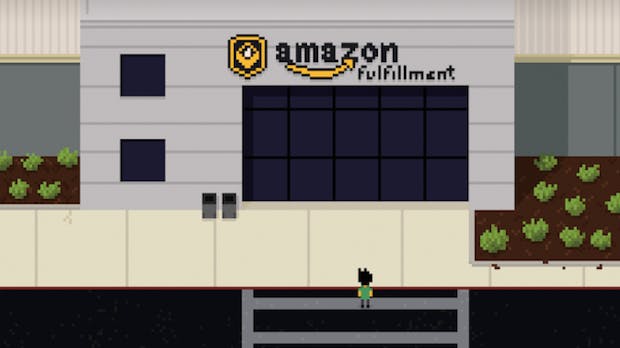 Newsgame zeigt den Arbeitsalltag der Amazon-Lagerarbeiter