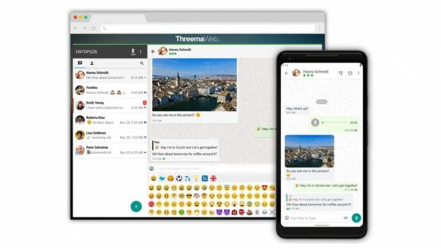 Whatsapp-Alternative Threema auch fürs Web. (Bild: Threema)