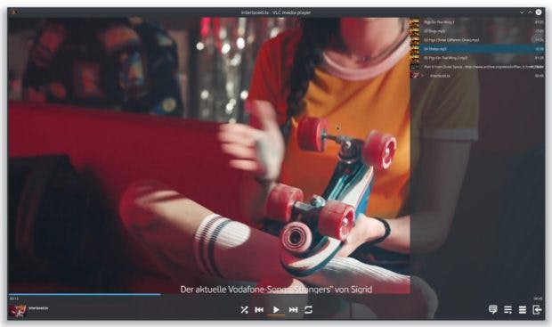 Die Hauptansicht des Players kommt künftig moderner mit Transparenzen. (Bild: Videolan)