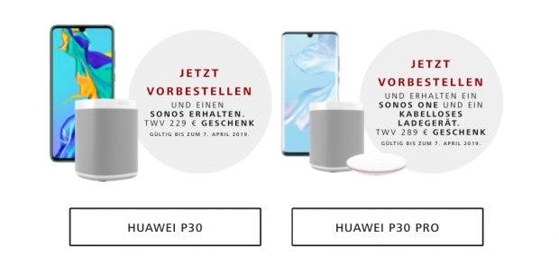 Screenshot der Huawei-P30-Promoseite. (Screenshot: t3n)