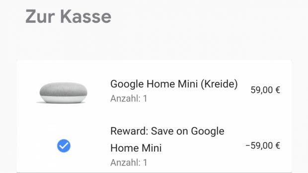 Der Gutscheincode aus der One-App wird an der Kasse eingegeben – der Kaufbetrag beträgt dann statt 59,90 euro null Euro. Auch die Versandkosten entfallen. (Bild: t3n)