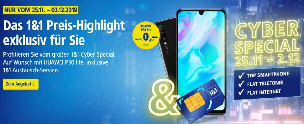 Sichere dir jetzt einen der unschlagbaren Cyber Special Tarife von 1&1. (Foto: 1&1)