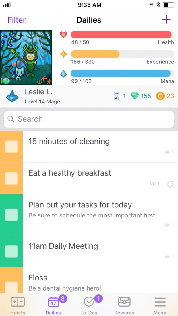 To-Dos in Habitica.