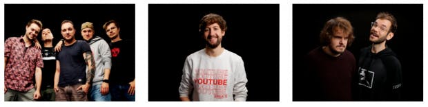 Das LFDW-Team: LeFloid, RobBubble, SpaceFrogs.