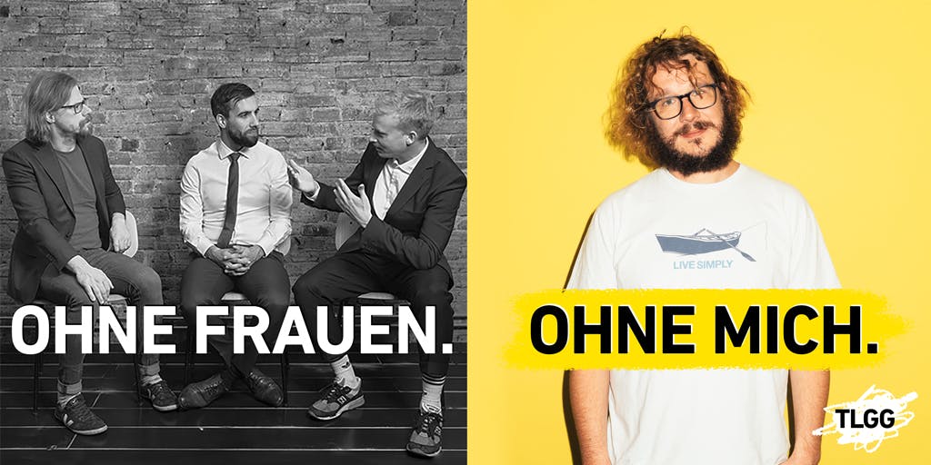 „Ohne Frauen. Ohne Uns.“ Christoph Bornschein lehnt alle Panels ab, auf denen nur Männer sitzen. (Foto: TLGG)