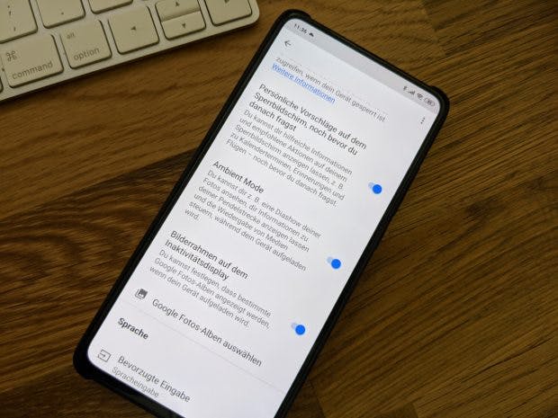 Die Einstellungen für den Ambient Mode sind gut versteckt. (Foto: t3n)