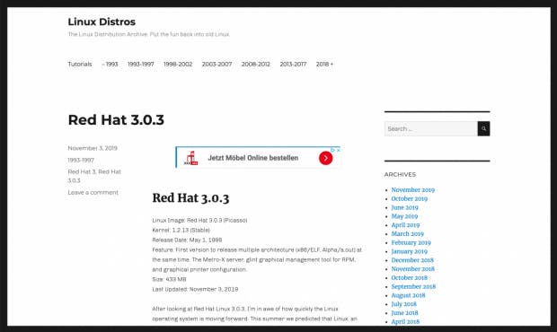 Linux Distros. (Screenshot: t3n.de)