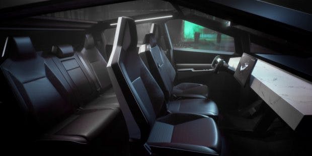 Der Innenraum des Tesla Cybertruck. (Bild: Tesla)