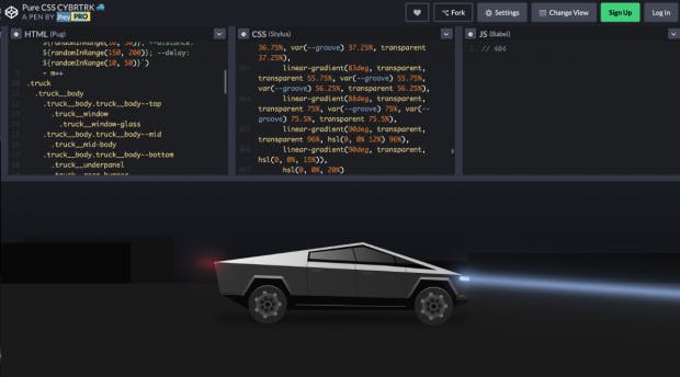 Jhey Thompsons Codepen. (Screenshot: t3n.de)