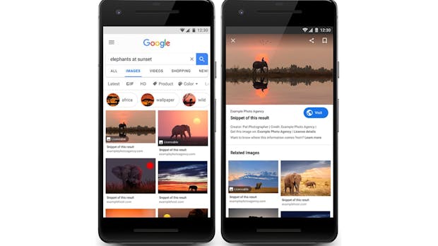 Google bringt Lizenzinformationen in die Bildersuche
