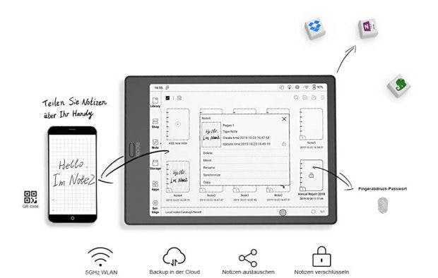 Android e-reader Boox Note 2 supports Google Play