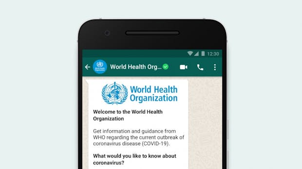 Nouvelles de Coronavirus de l'OMS maintenant sur Whatsapp
