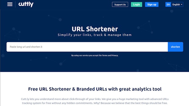 Cutt.ly: Kostenloser URL-Verkürzer mit Analyse-Funktion