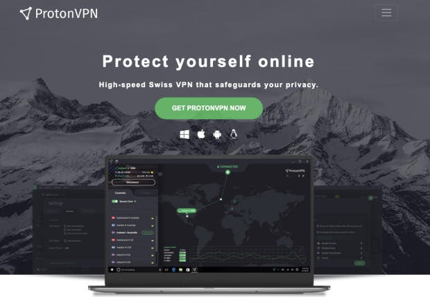Proton VPN Webseite