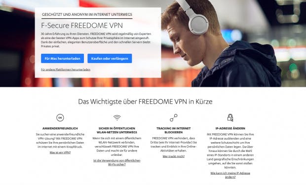 F-Secure Freedome und andere VPN-Anbieter im Vergleich