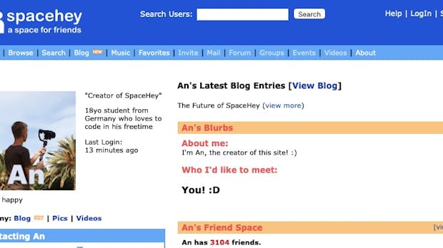 Diese Myspace-Kopie eines Deutschen rockt derzeit das Netz