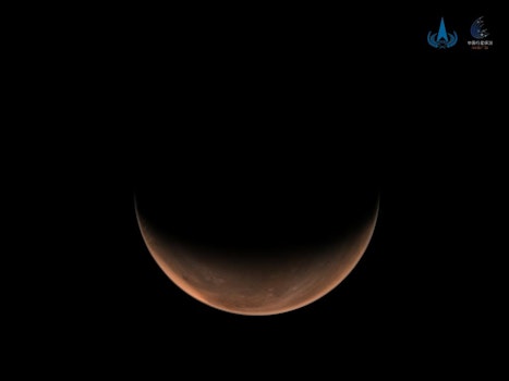 Tianwen-1 schickt nicht nur Bilder aus weiter Entfernung … (Foto: CNSA)