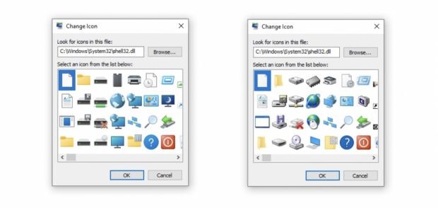 Diseño de iconos de Windows 10