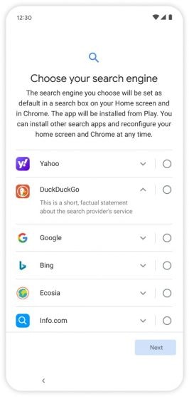 Suchmaschinen Android